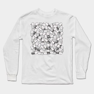 cute pills cartoon Long Sleeve T-Shirt